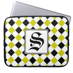 Diamond Pattern #1 Monogrammed Laptop Sleeve