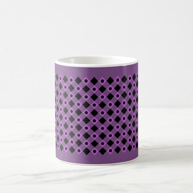 Diamond Pattern #94 Purple Coffee Mug (Center)