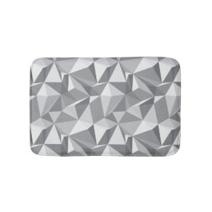 Diamond Pattern - Abstract Polygon Bath Mat