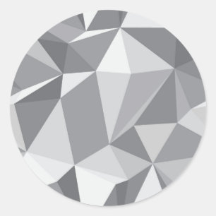 Diamond Pattern - Abstract Polygon Classic Round Sticker