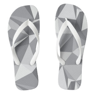 Diamond Pattern - Abstract Polygon Flip Flops