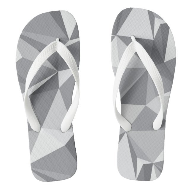 Diamond Pattern - Abstract Polygon Flip Flops (Footbed)