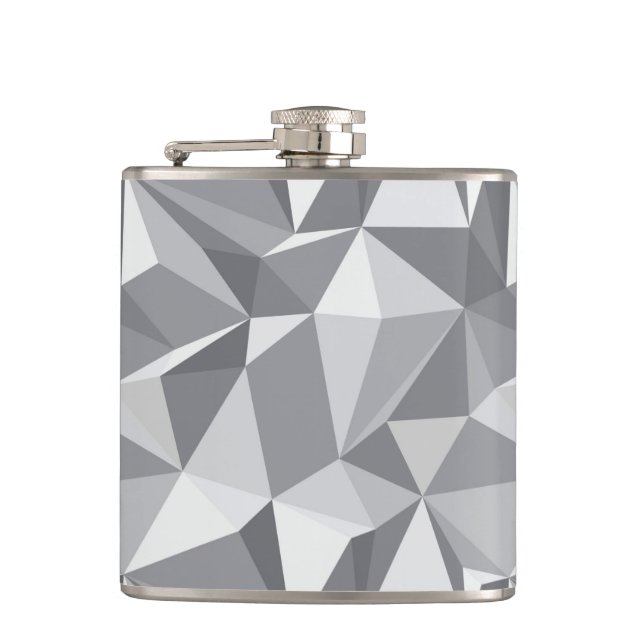 Diamond Pattern - Abstract Polygon Hip Flask (Front)