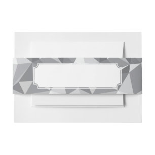 Diamond Pattern - Abstract Polygon Invitation Belly Band