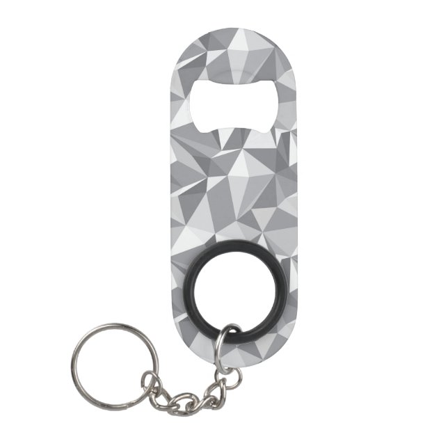 Diamond Pattern - Abstract Polygon Keychain Bottle Opener (Front)