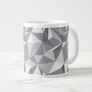 Diamond Pattern - Abstract Polygon Large Coffee Mug