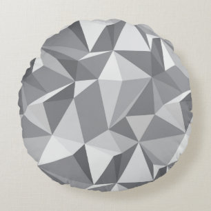 Diamond Pattern - Abstract Polygon Round Pillow