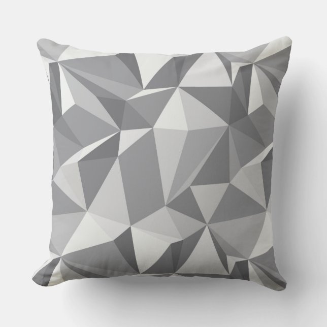 Diamond Pattern - Abstract Polygon Throw Pillow (Front)