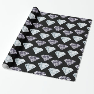 Diamond Pattern Bling Bling Luxury Expensive Gift Wrapping Paper