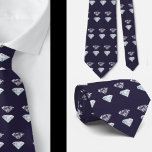 Diamond Pattern Bling Navy Blue Luxury Elegant Nec Tie<br><div class="desc">This expensive looking diamond bling bling neck tie is sure to have folks loving it!</div>
