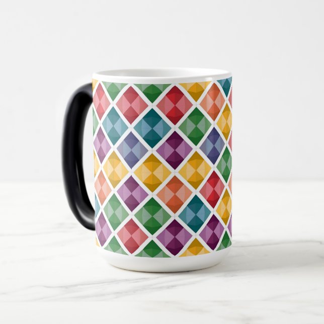 Diamond Pattern Coffee Mug (Front Left)