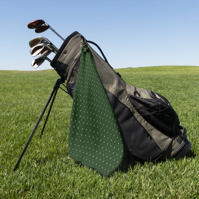 Diamond Pattern Golf Towel (Green)