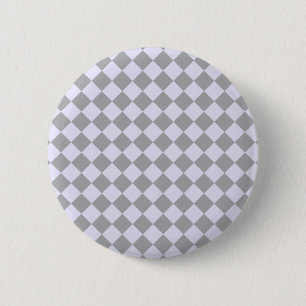 Diamond pattern in grey and lavender 2 inch round button