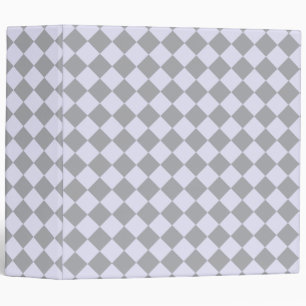 Diamond pattern in grey and lavender binder
