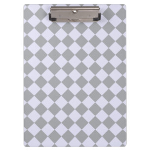 Diamond pattern in grey and lavender clipboard