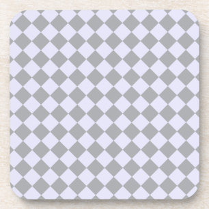 Diamond pattern in grey and lavender coaster