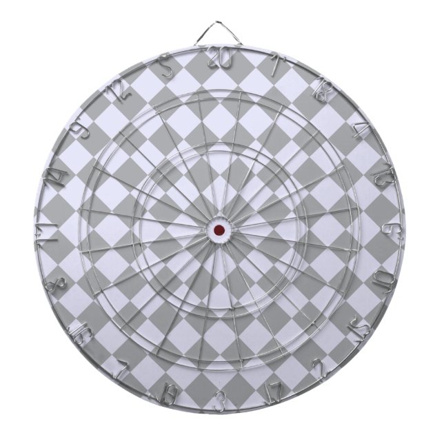 Diamond pattern in grey and lavender dartboard (Front)