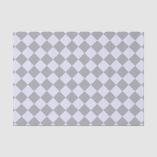 Diamond pattern in grey and lavender tissue paper