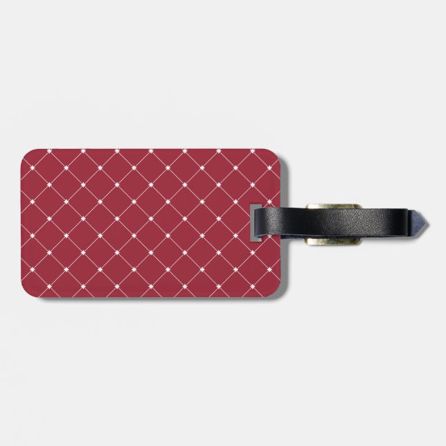 Diamond Pattern Luggage Tage Tag (Back Horizontal)