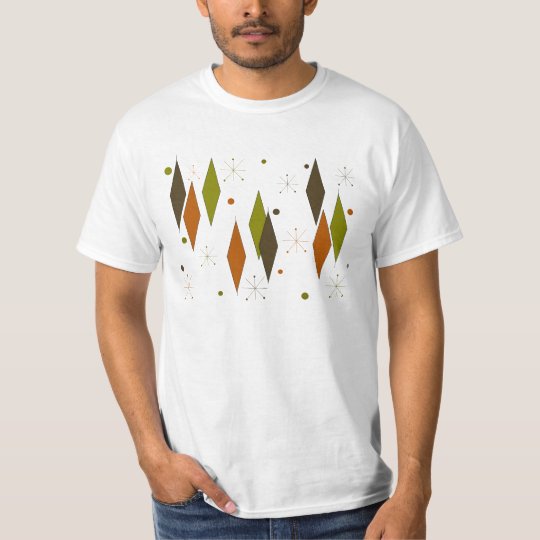 Diamond Pattern Mid-Century Style T-Shirt