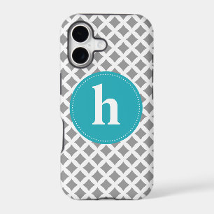 Diamond Pattern Monogram {pick your colour}