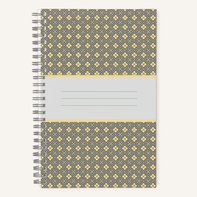 Diamond Pattern Noir Notebook (Front)