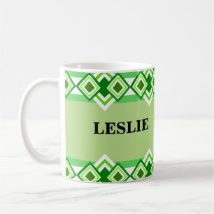 Diamond Pattern Personalized Mugs