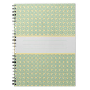 Diamond Pattern Teal Notebook