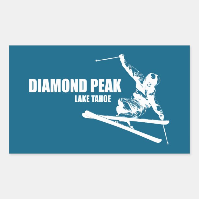 Diamond Peak Lake Tahoe Skier Sticker (Front)