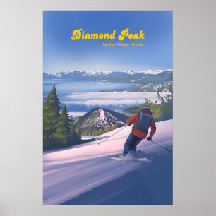 Diamond Peak Ski Resort Travel Poster