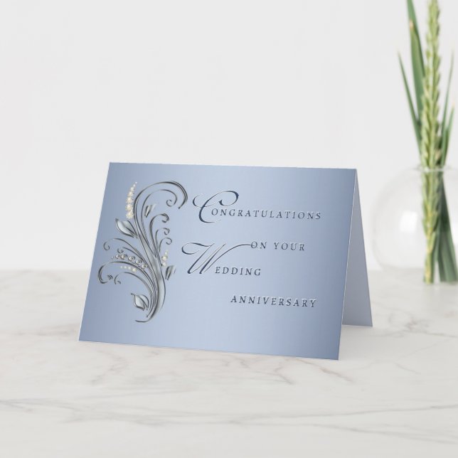 Diamond Pearl Wedding Anniversary Card (Front)