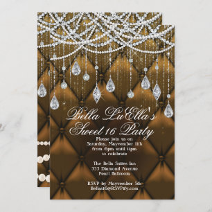 Diamond, Pearls and Bling Party Invitations