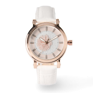 Diamond Peony Pastel Pink Watch