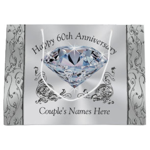 Diamond Personalized 60th Anniversary Gift Bags