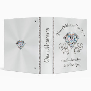 Diamond Personalized Wedding Photo Albums Binder