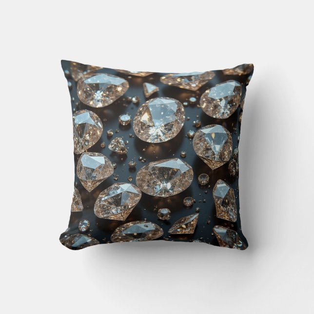 Diamond pillow cushion looks real actual Diamond (Front)
