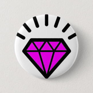 diamond-pink 2 inch round button