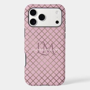 Diamond & Pink Taupe Monogram 