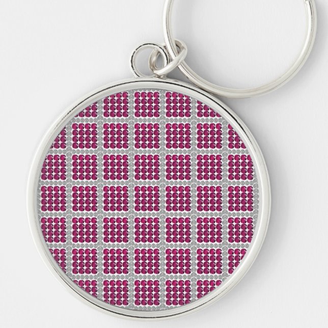 Diamond Pink Tourmaline Keychain (Front)