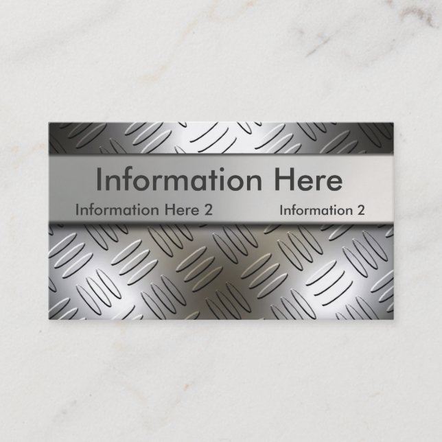 Diamond Plate Business Cards (Front)