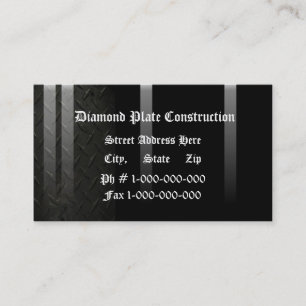 Diamond Plate Design Business Card