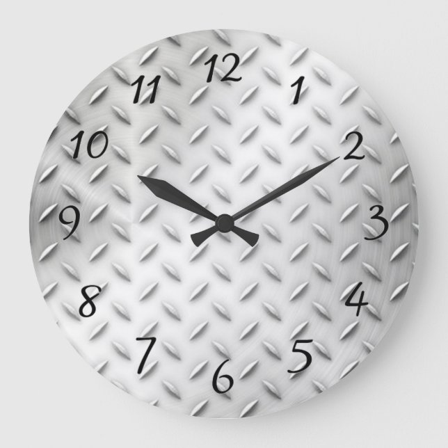 Diamond Plate Large Clock (Front)