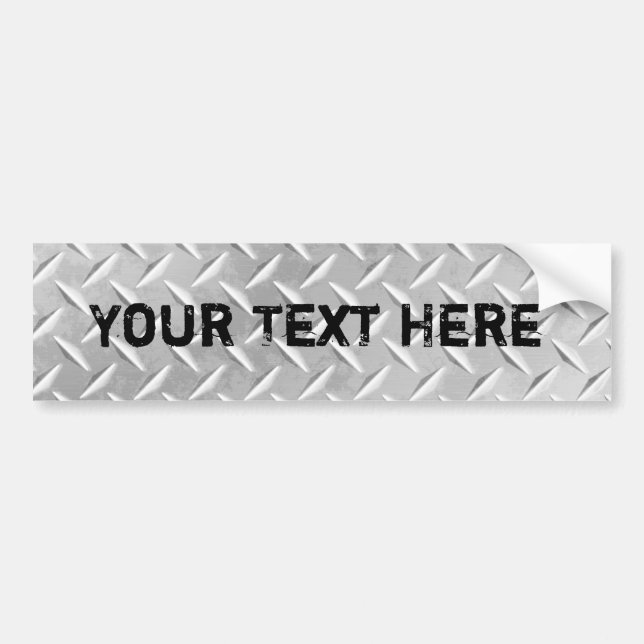 Diamond Plate Metal Pattern Bumper Sticker (Front)