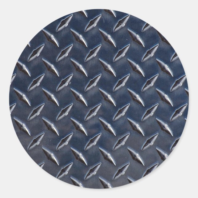 Diamond plate Photo Classic Round Sticker (Front)
