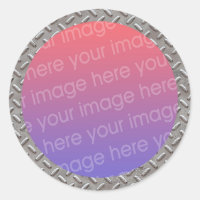 diamond plate photo frame