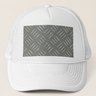 Diamond Plate Stainless Steel Textured Trucker Hat