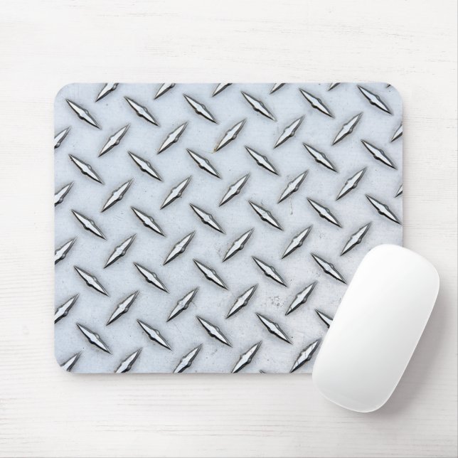 Diamond Plate Steel Mouse Pad (With Mouse)