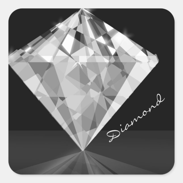 Diamond Print  Square Sticker (Front)