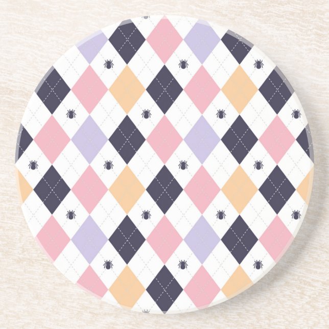 Diamond Purple Pink with Spider Coaster (Front)