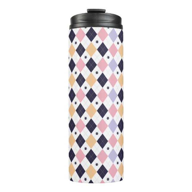 Diamond Purple Pink with Spider Thermal Tumbler (Front)
